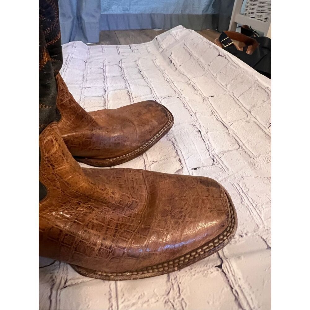 Cody James Size 9D Two Tone Brown Western Boots Cowbo Rodeo Ranch Farm Workwear - Picture 6 of 16